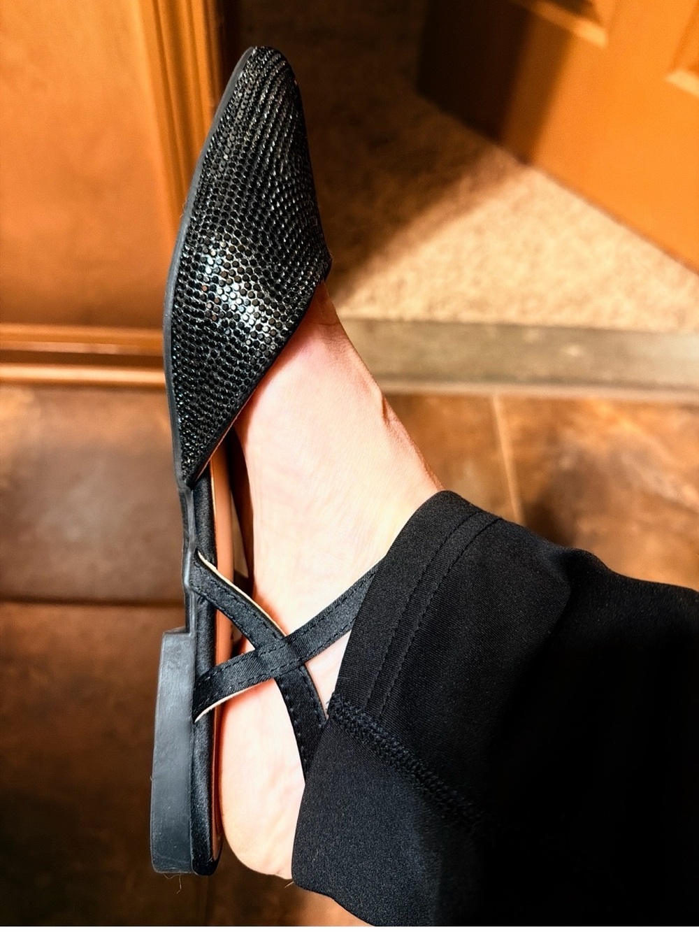 Journee NYSHA Black Dress Flats 8